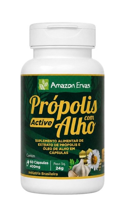 Própolis E Óleo De Alho 60 cápsulas 400 mg