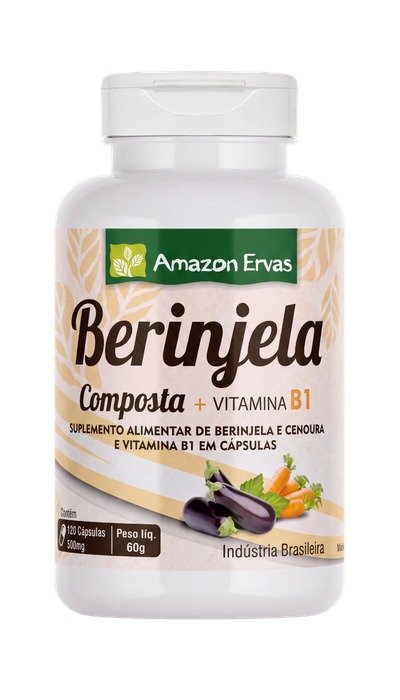Berinjela Composta 120 cápsulas 500 mg