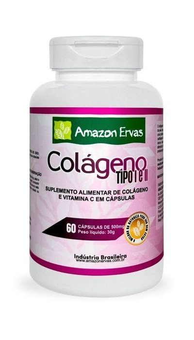 Colagemax Tipo I e II 60 cápsulas 500 mg