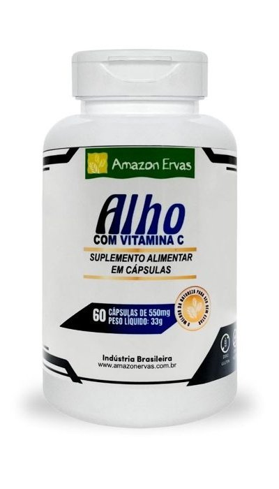 Alho Com Vitamina C 60 cápsulas 550 mg