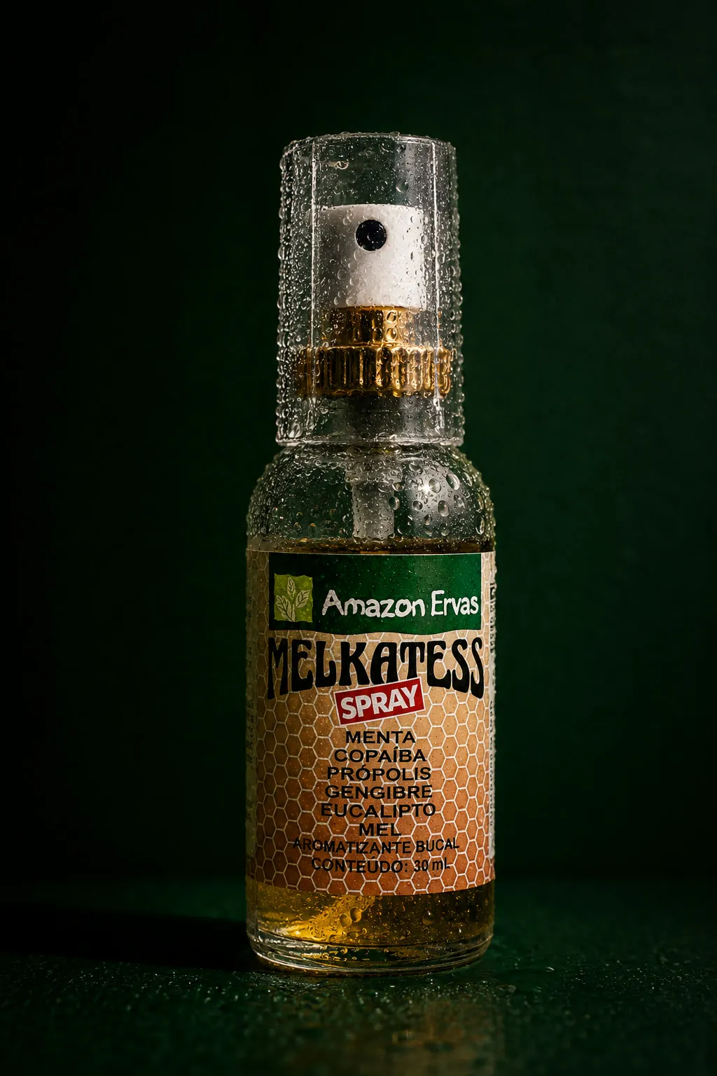 Melkatess Spray 30ml Amazon Ervas — foto de estúdio