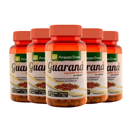 Kit de 5 - Guaraná amazon power C/ 60 cápsulas 500 MG