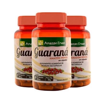 Kit Triplo - Guaraná amazon power C/ 60 cápsulas 500 MG