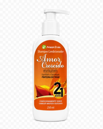 Shampoo 2 em 1 amor crescido cabelos mistos e oleosos (prot. Trigo) 250ml
