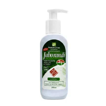 Shampoo 2 em 1 jaborandi uso frequente todos os tipos de cabelos 250ml
